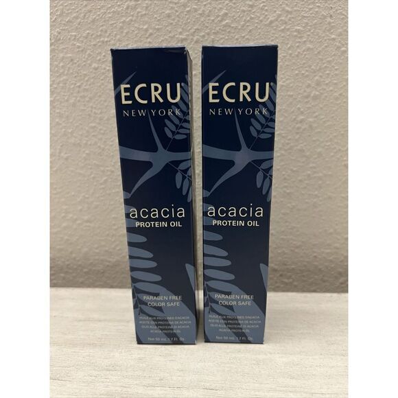 ECRU New York Acacia Protein Oil 1.7 Fl oz NIB Set Of 2 Bottles - Picture 3 of 4
